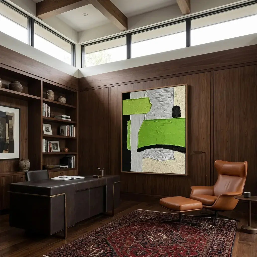 Green Rhythm: Canvas Wall Art
