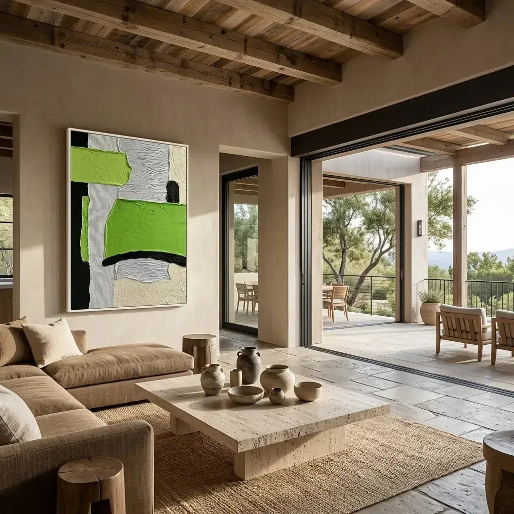 Green Rhythm: Canvas Wall Art