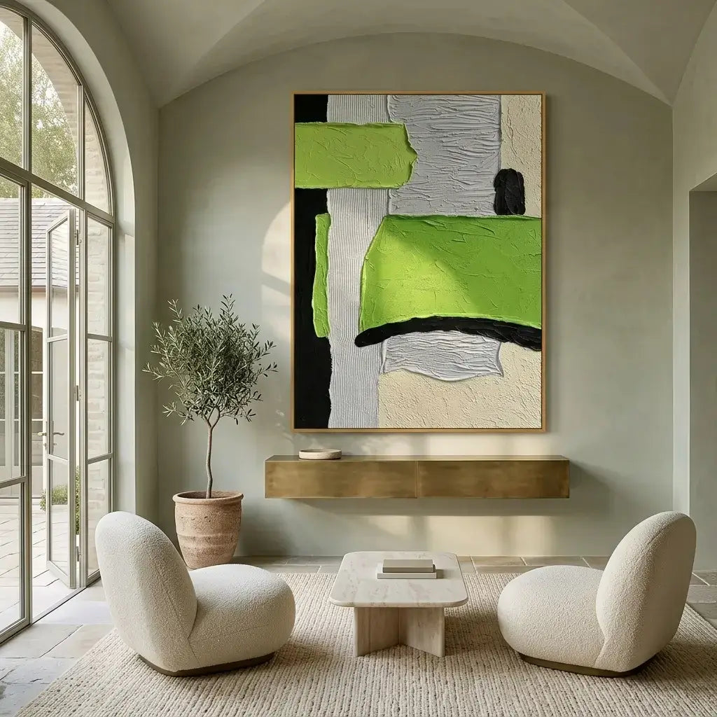Green Rhythm: Canvas Wall Art