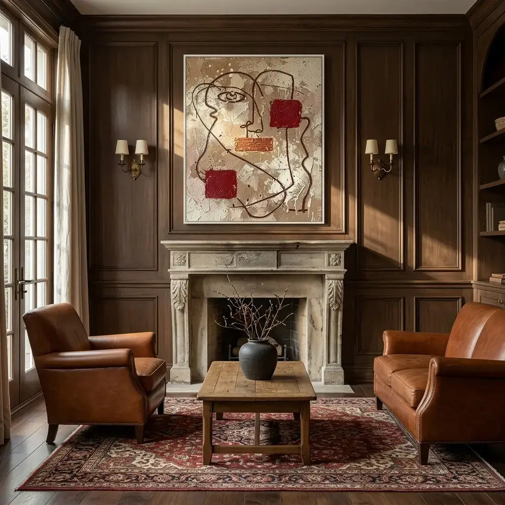 Red Fragments: Canvas Wall Art