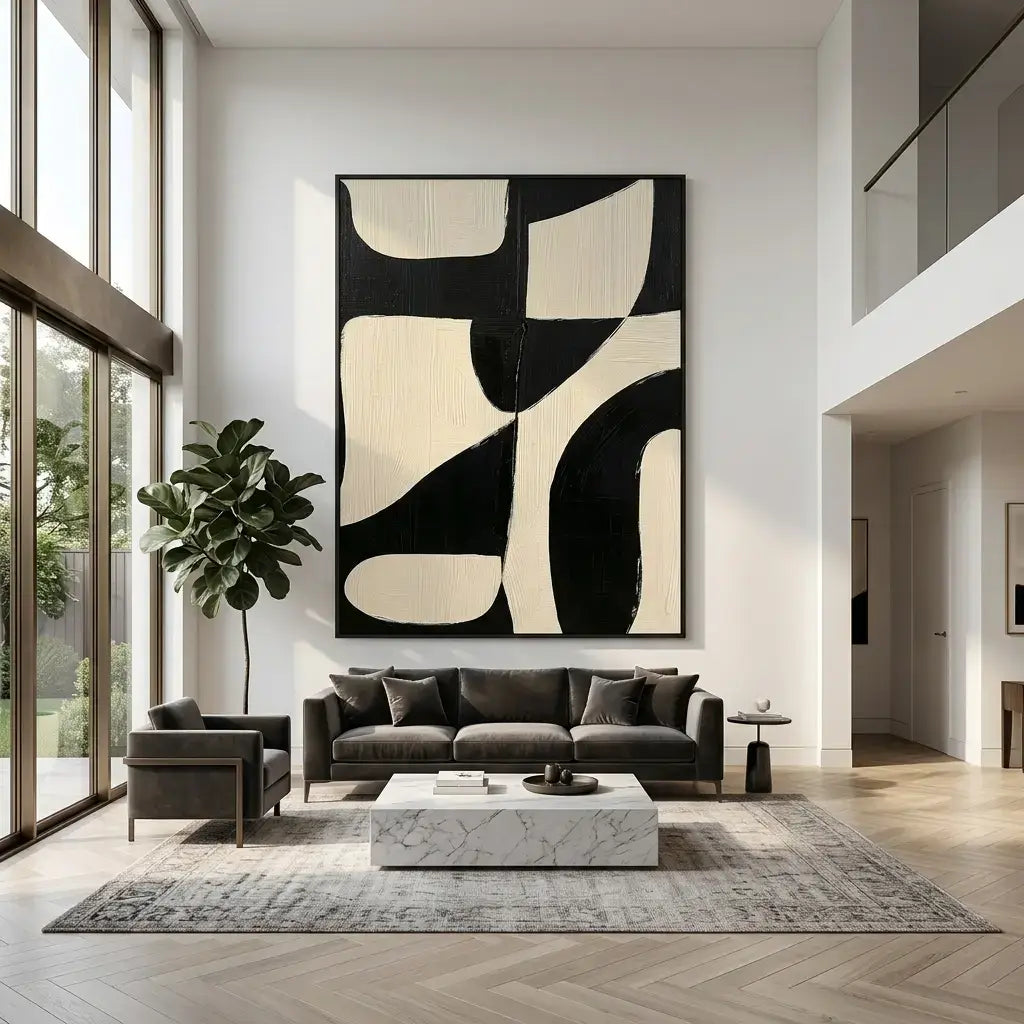 Black & Ivory: Canvas Wall Art