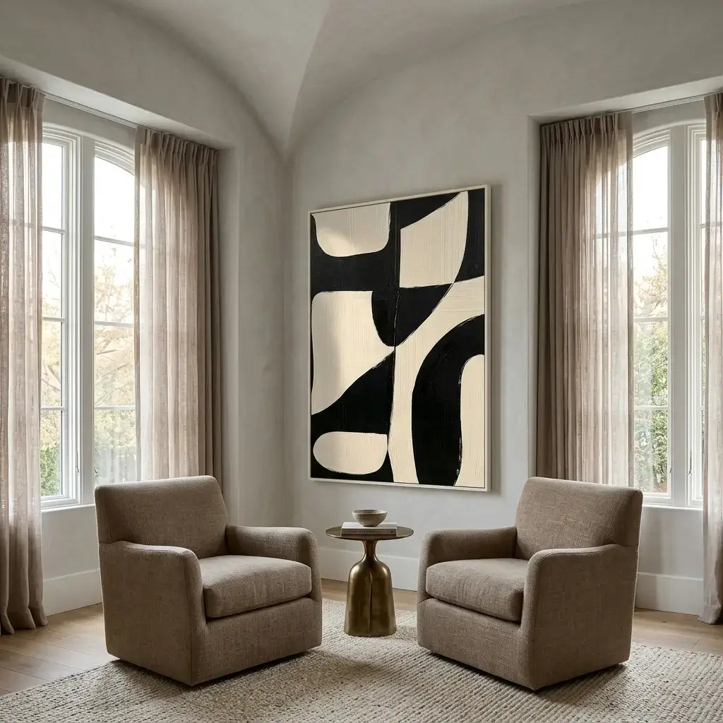 Black & Ivory: Canvas Wall Art