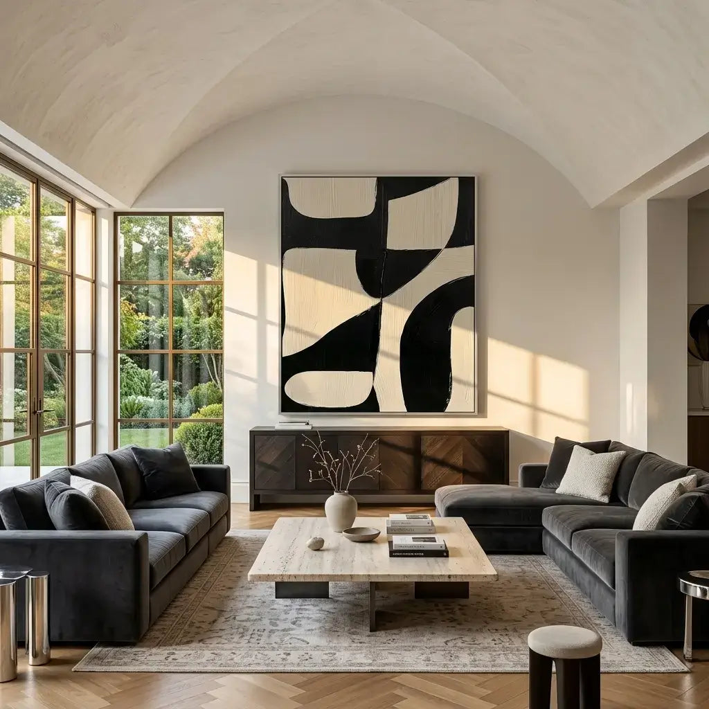 Black & Ivory: Canvas Wall Art