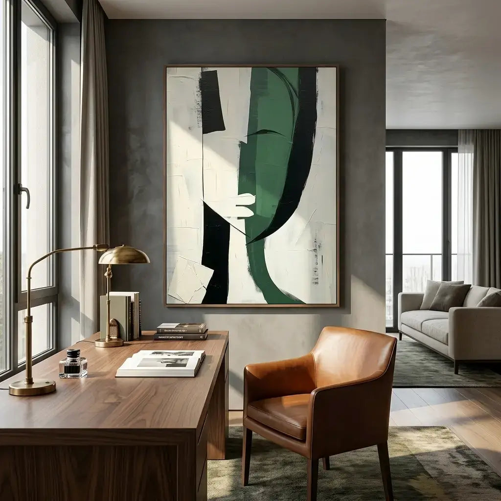 Green Silhouette: Canvas Wall Art