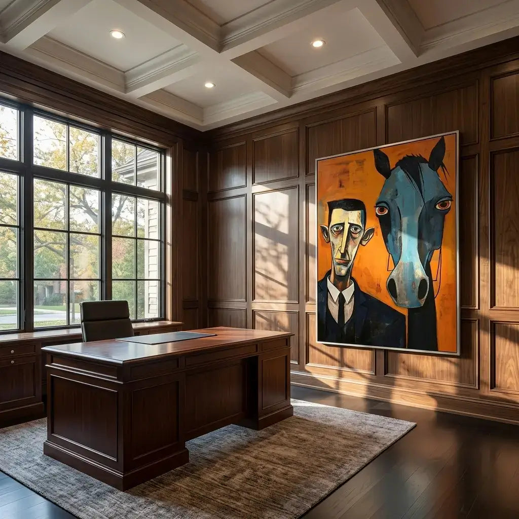 Man & Horse: Canvas Wall Art