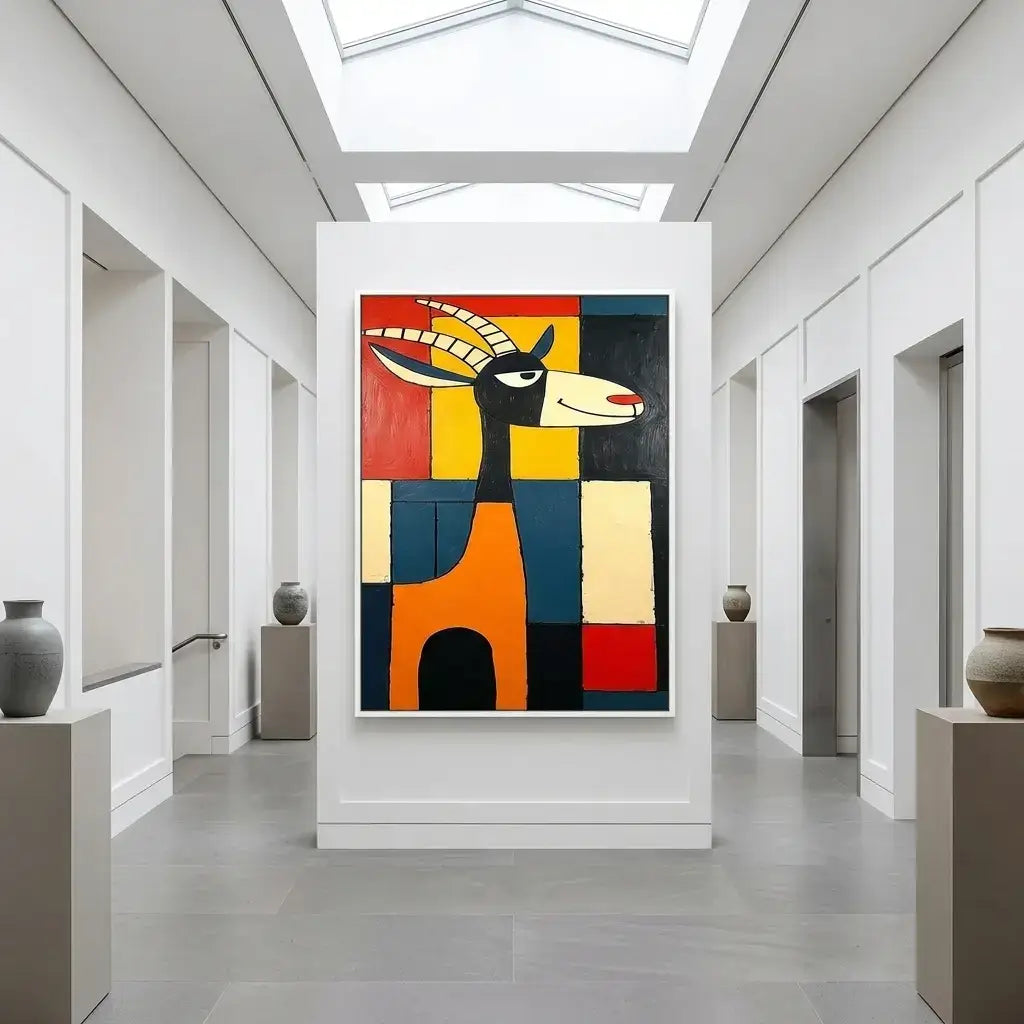 Orange Giraffe: Canvas Wall Art