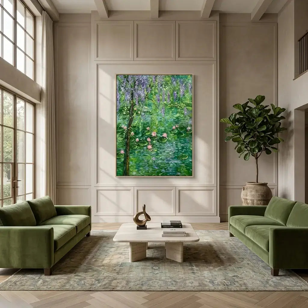 Wisteria Pond Canvas Art