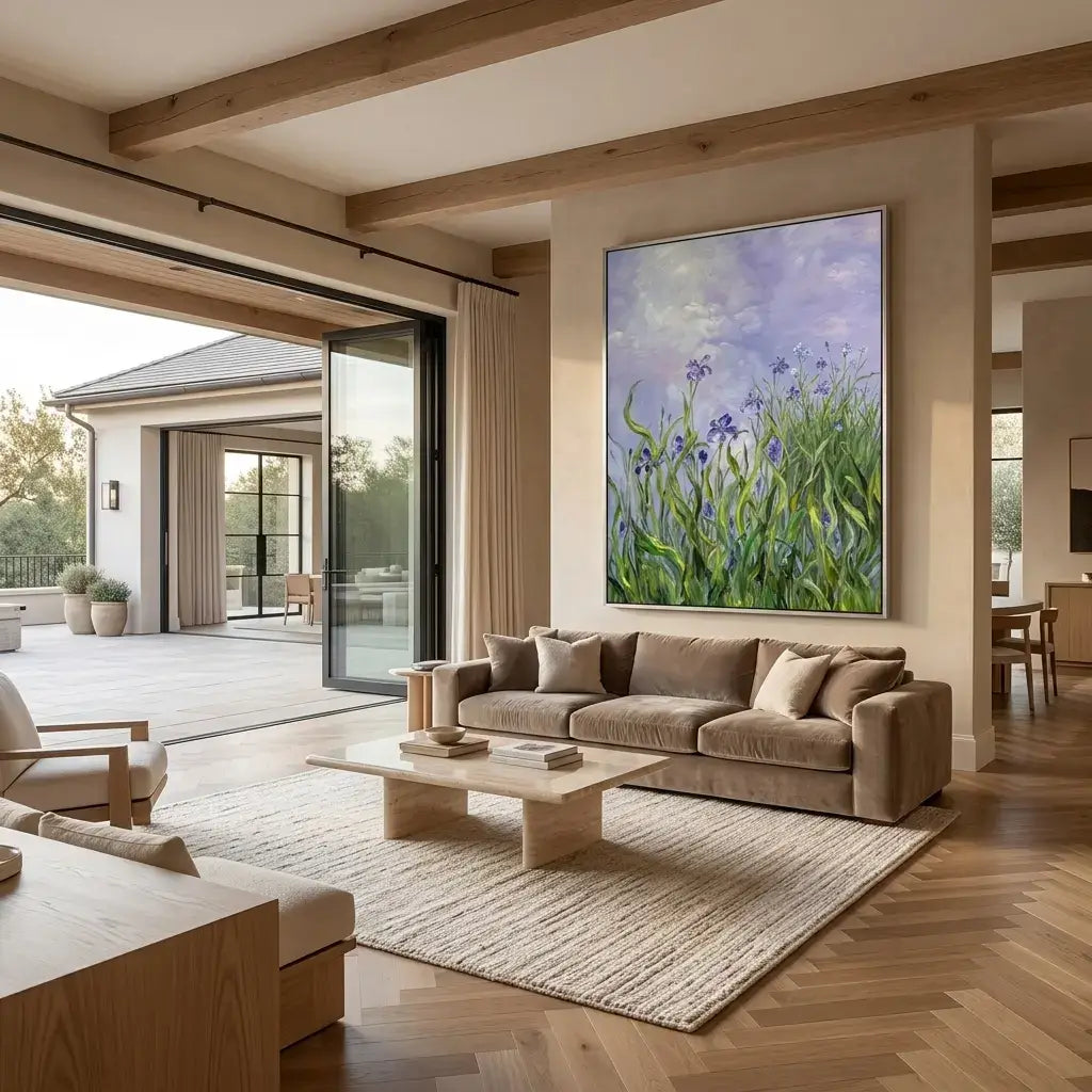 Iris Meadow Canvas Art