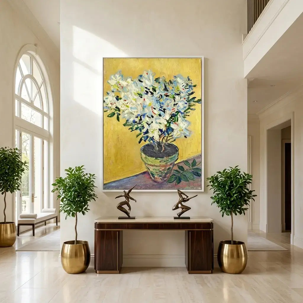 White Hydrangeas Canvas Art