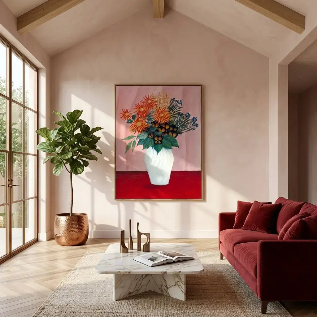 Coral Blooms Canvas Art