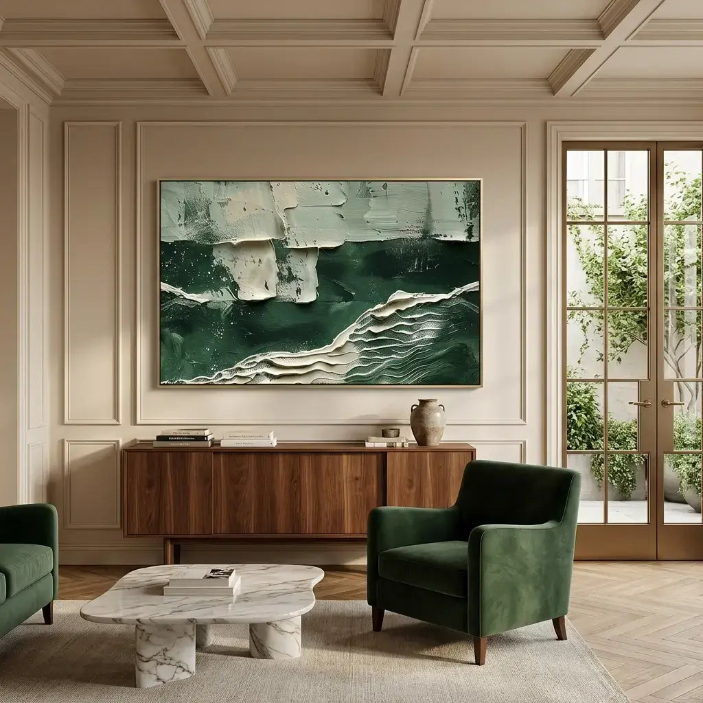 Emerald Tide Canvas Art