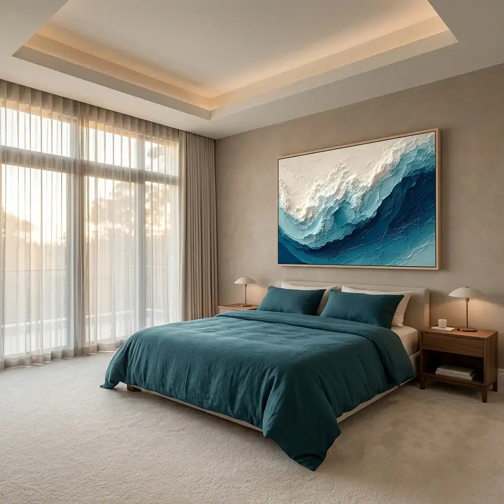 Blue Breaker Canvas Art
