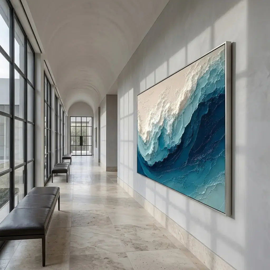 Blue Breaker Canvas Art