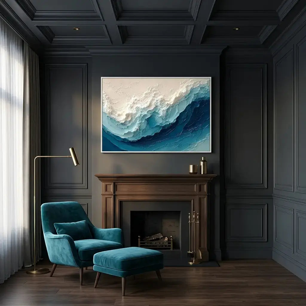 Blue Breaker Canvas Art