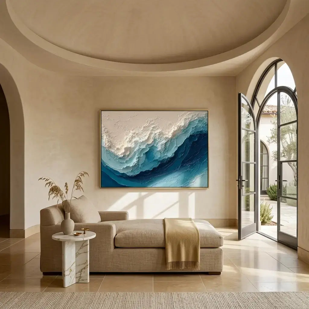 Blue Breaker Canvas Art