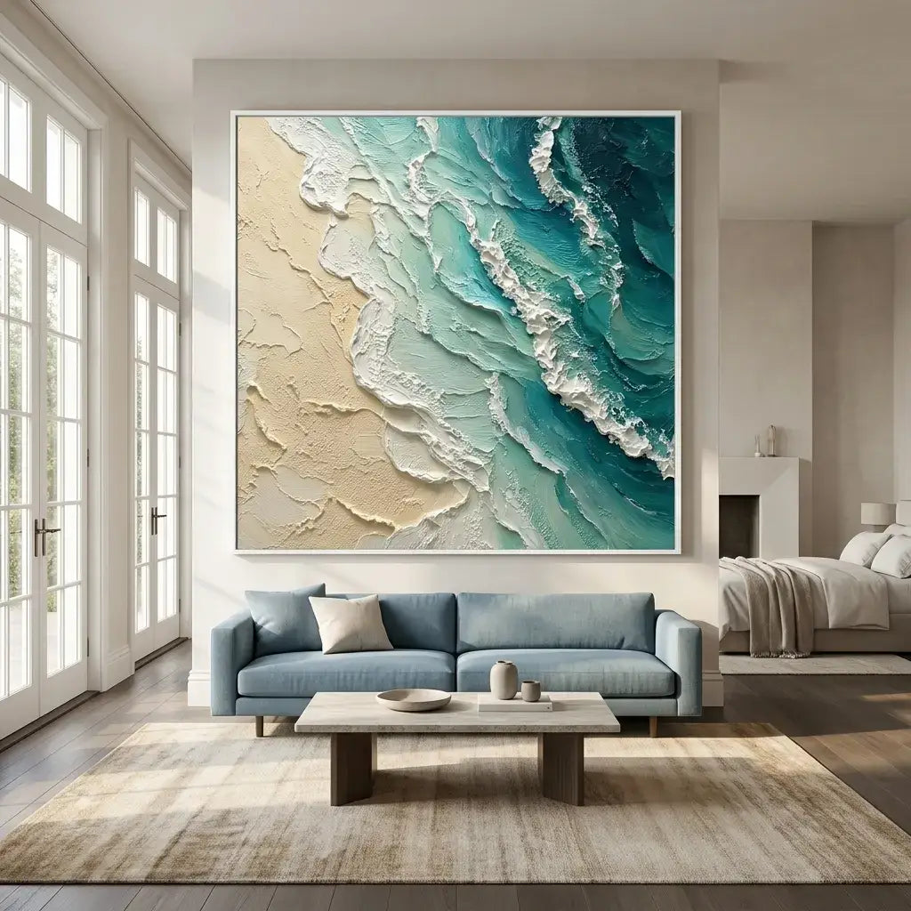 Turquoise Shore Canvas Art
