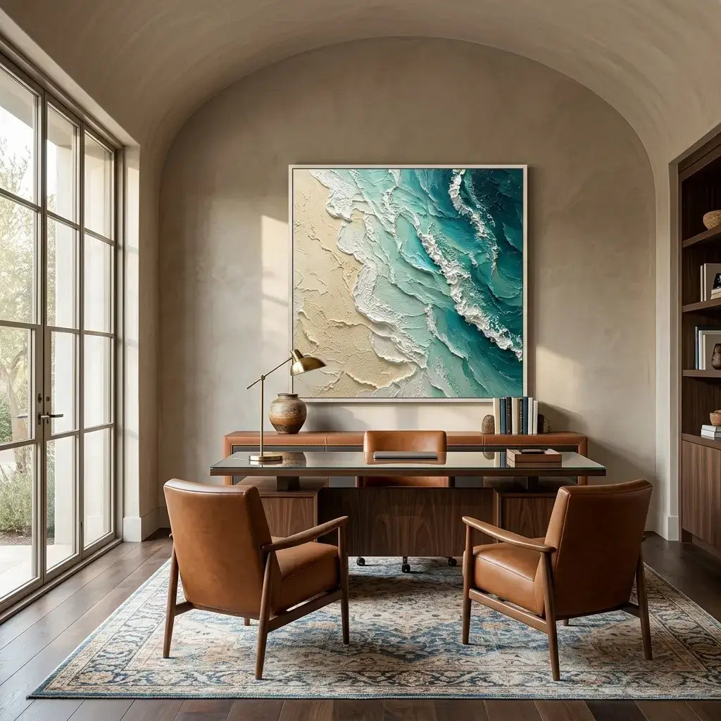 Turquoise Shore Canvas Art