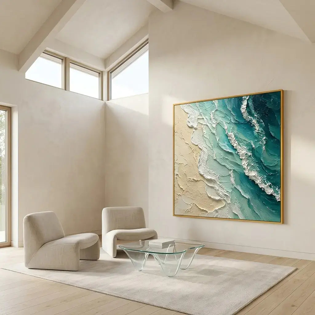 Turquoise Shore Canvas Art