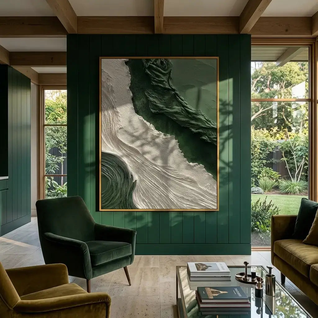 Deep Green Tide Canvas Art
