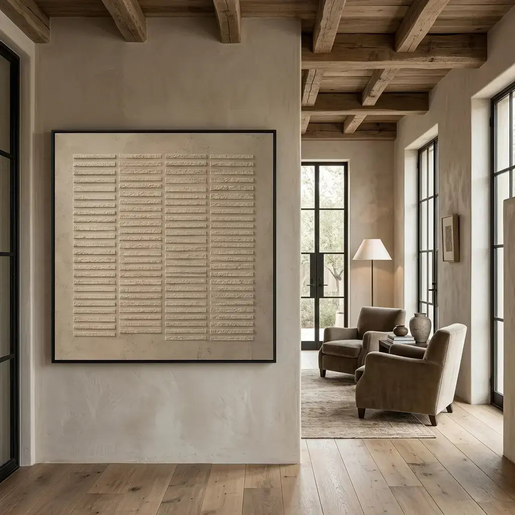 Soft Grid Canvas Art