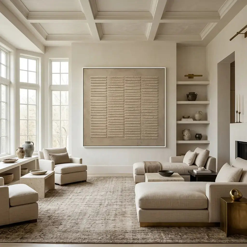 Soft Grid Canvas Art