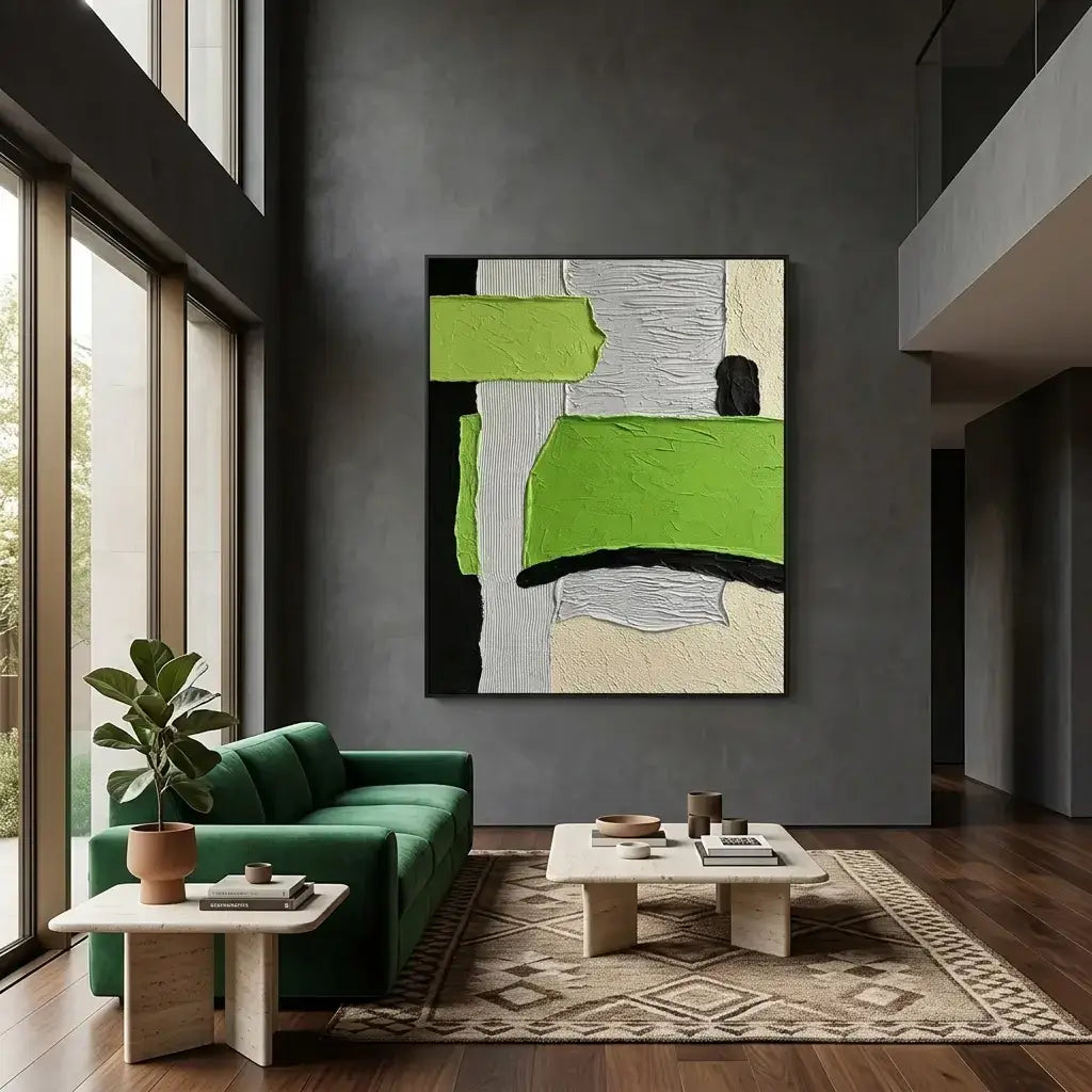 Green Rhythm: Canvas Wall Art