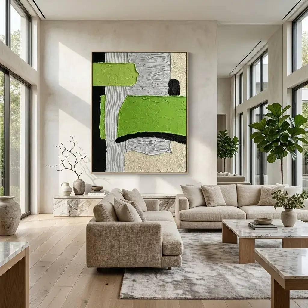 Green Rhythm: Canvas Wall Art