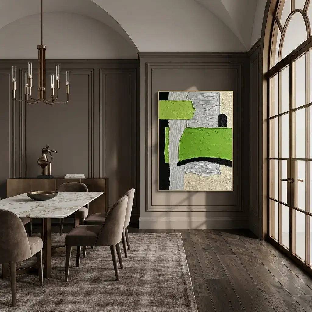 Green Rhythm: Canvas Wall Art