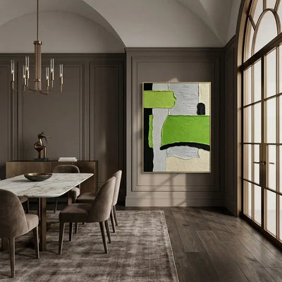 Green Rhythm: Canvas Wall Art