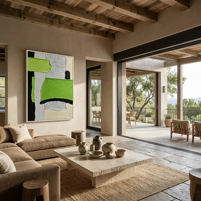 Green Rhythm: Canvas Wall Art