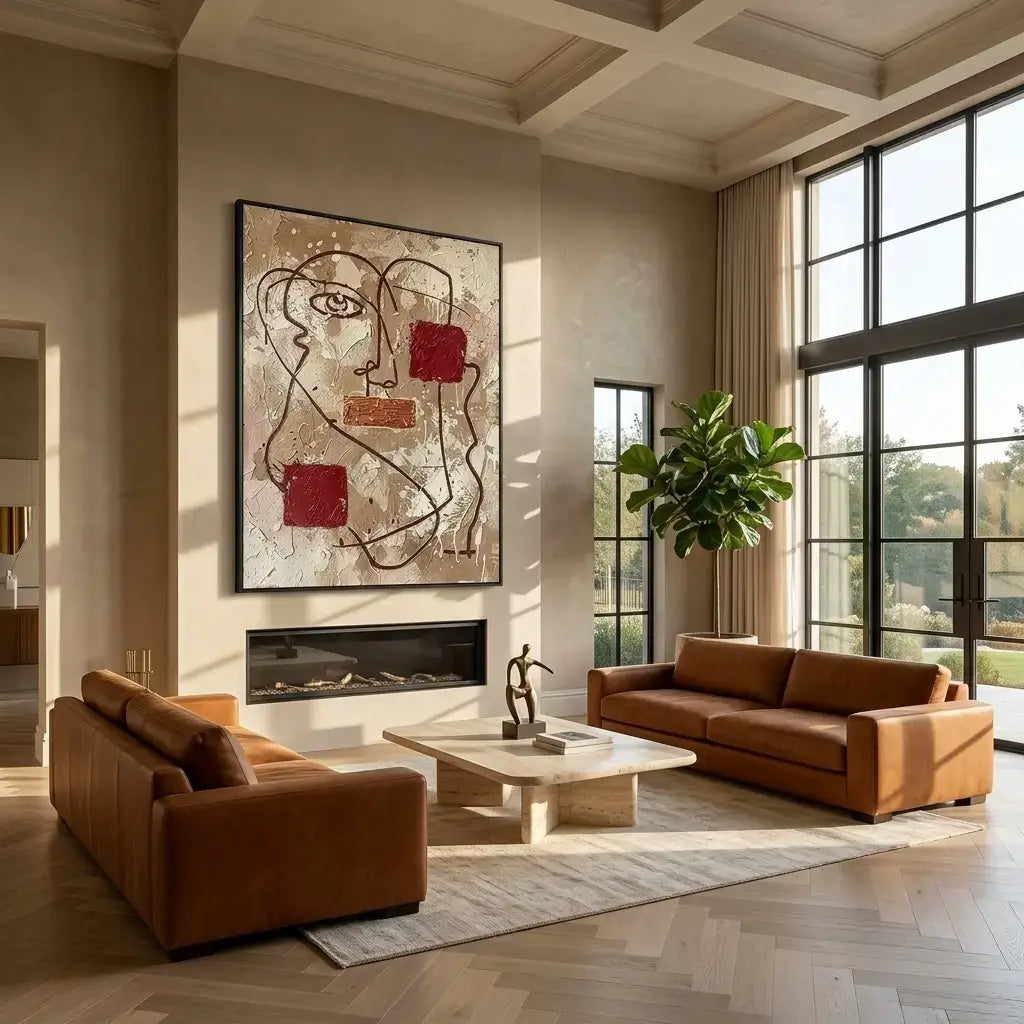 Red Fragments: Canvas Wall Art