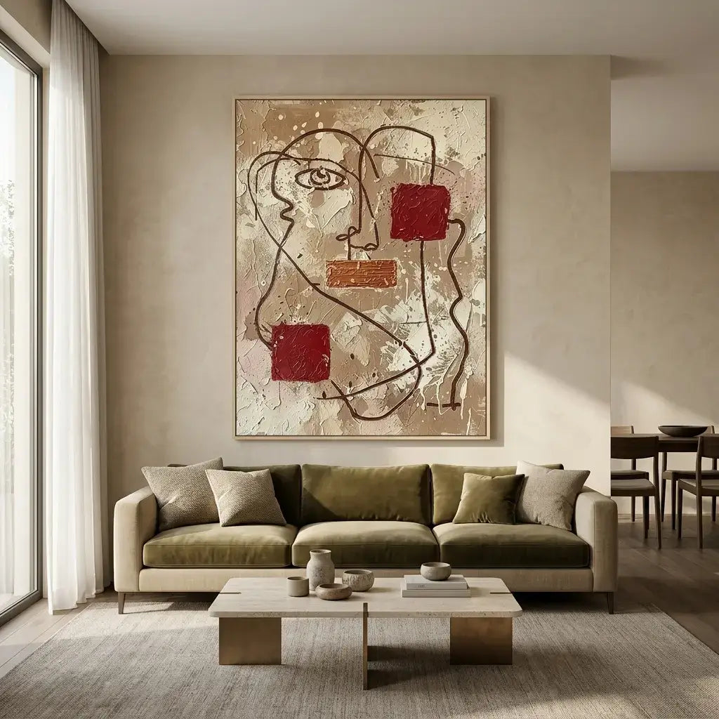 Red Fragments: Canvas Wall Art
