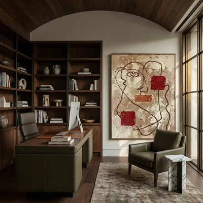 Red Fragments: Canvas Wall Art