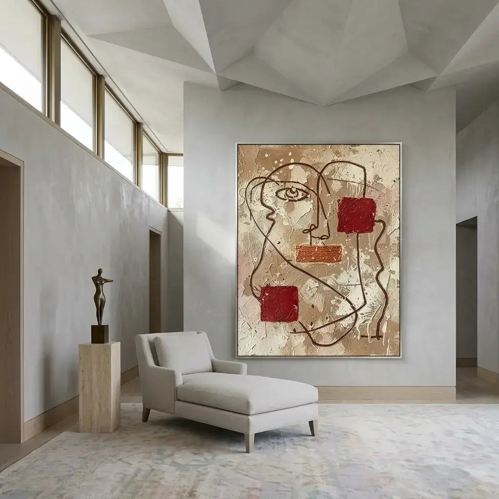 Red Fragments: Canvas Wall Art