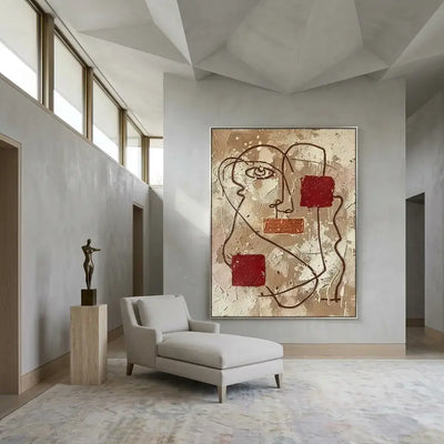 Red Fragments: Canvas Wall Art