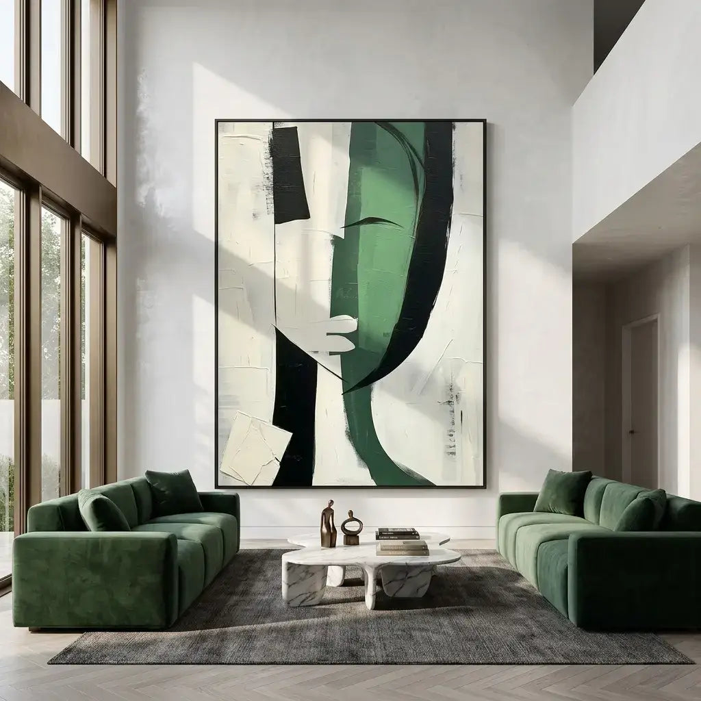 Green Silhouette: Canvas Wall Art