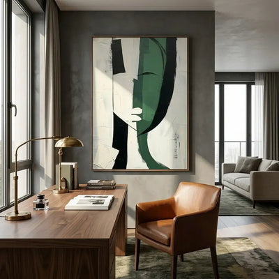 Green Silhouette: Canvas Wall Art