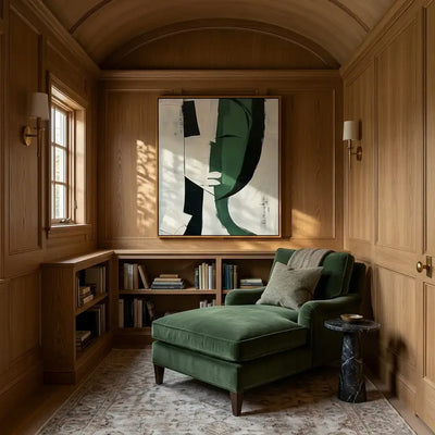 Green Silhouette: Canvas Wall Art