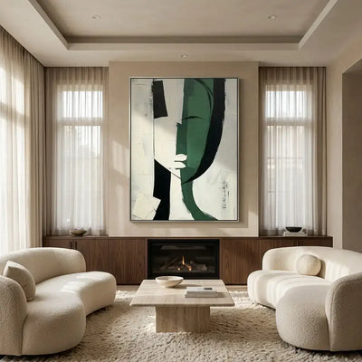 Green Silhouette: Canvas Wall Art
