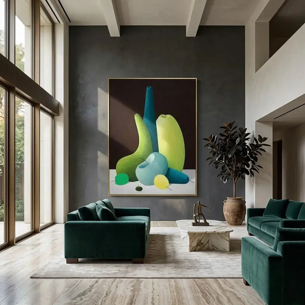 Green Still Life: Canvas Wall Art