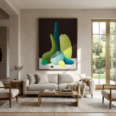 Green Still Life: Canvas Wall Art