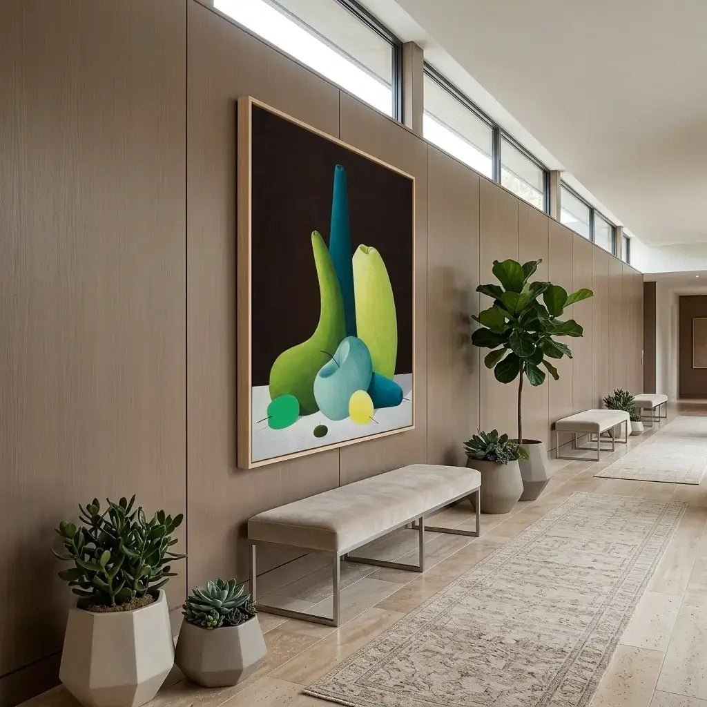 Green Still Life: Canvas Wall Art