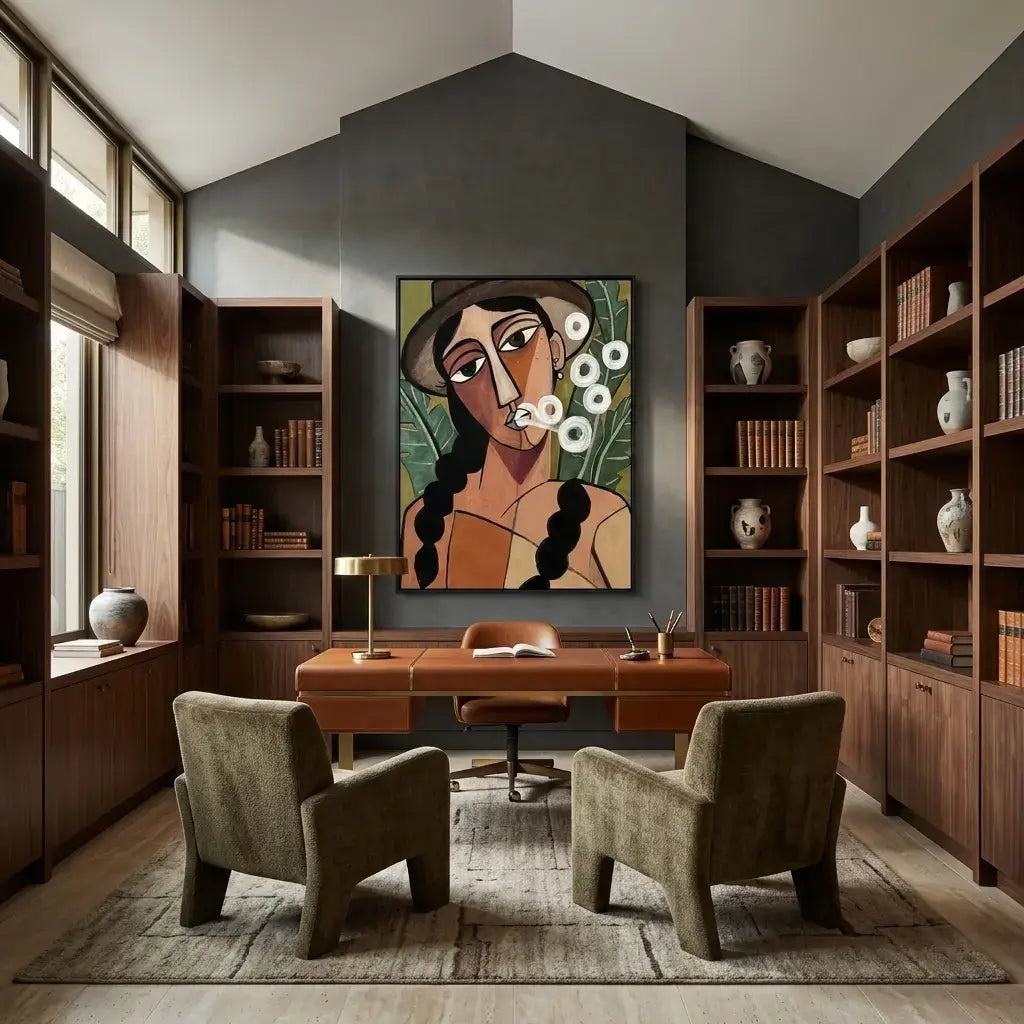 Quiet Gaze: Canvas Wall Art