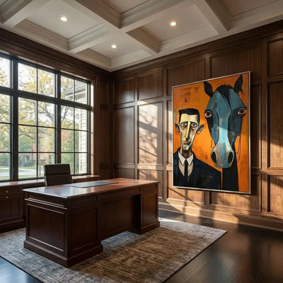 Man & Horse: Canvas Wall Art
