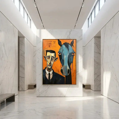 Man & Horse: Canvas Wall Art