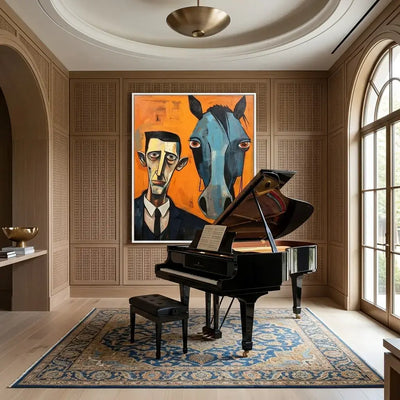 Man & Horse: Canvas Wall Art