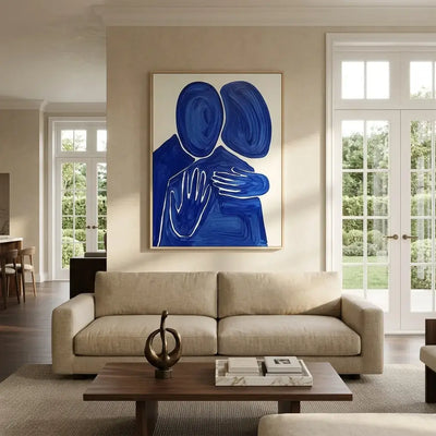 Blue Embrace: Canvas Wall Art