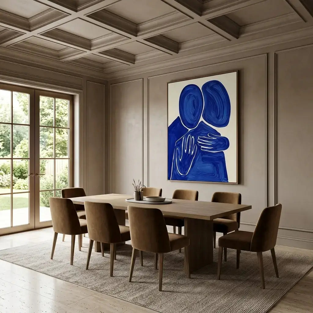 Blue Embrace: Canvas Wall Art