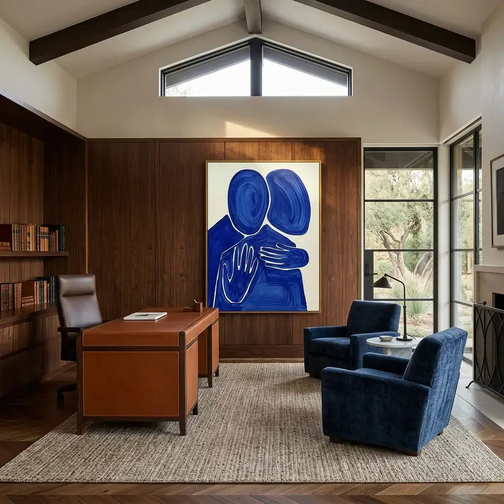 Blue Embrace: Canvas Wall Art