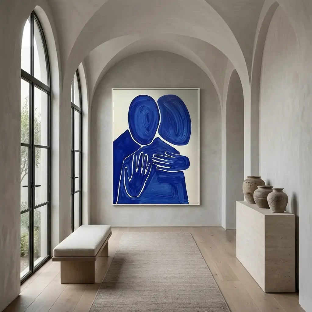 Blue Embrace: Canvas Wall Art